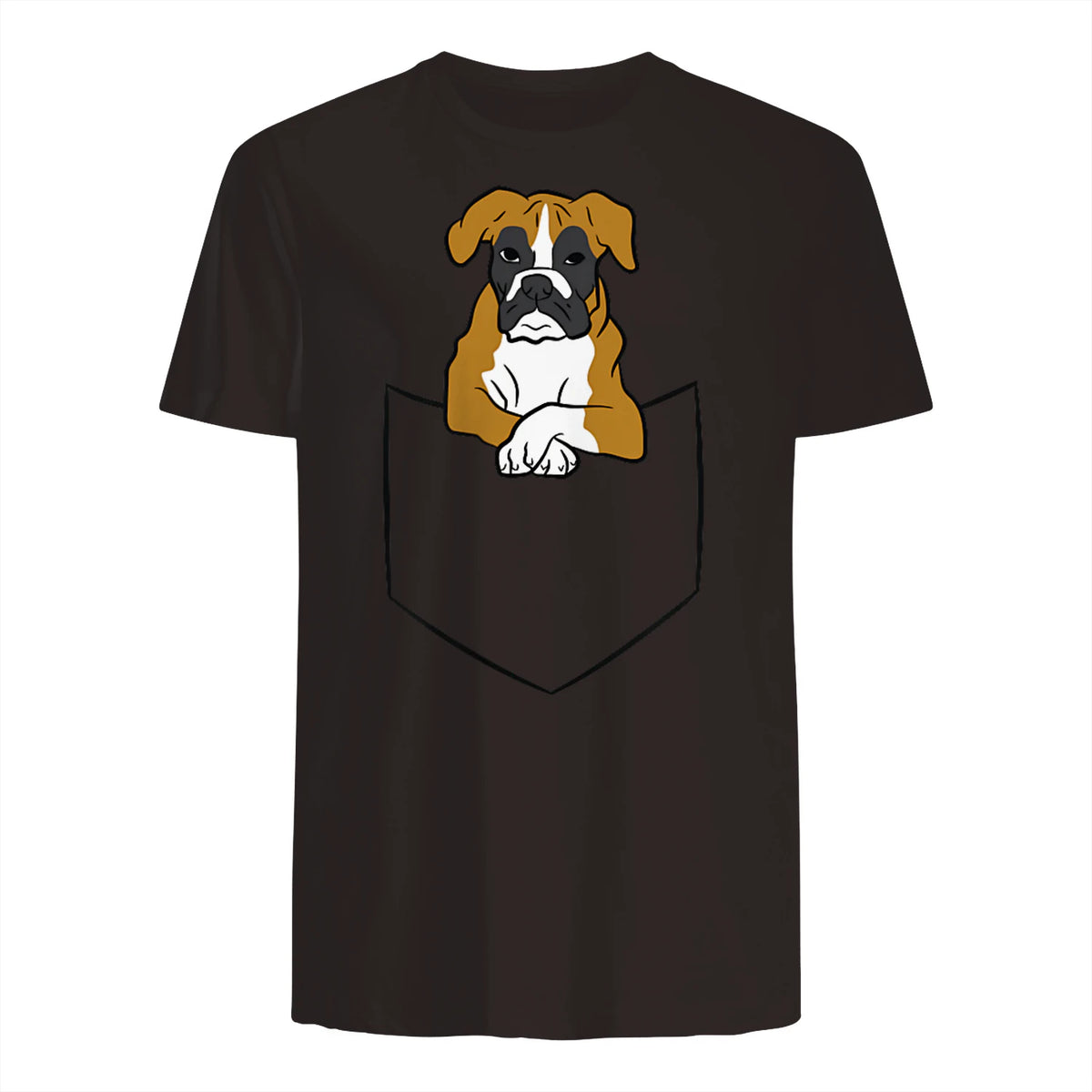 Chien Boxer dans la poche Chien Boxer in Dark Chocolate - back view