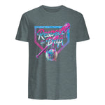 Baseball Drip for Boys Ice Cream Drip Youth Boys Baseball T-Shirt in Dark Heather - back view