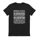 Bonus Papa du hast mir zwar nicht das leben geschenkt Spruch in Black - back view