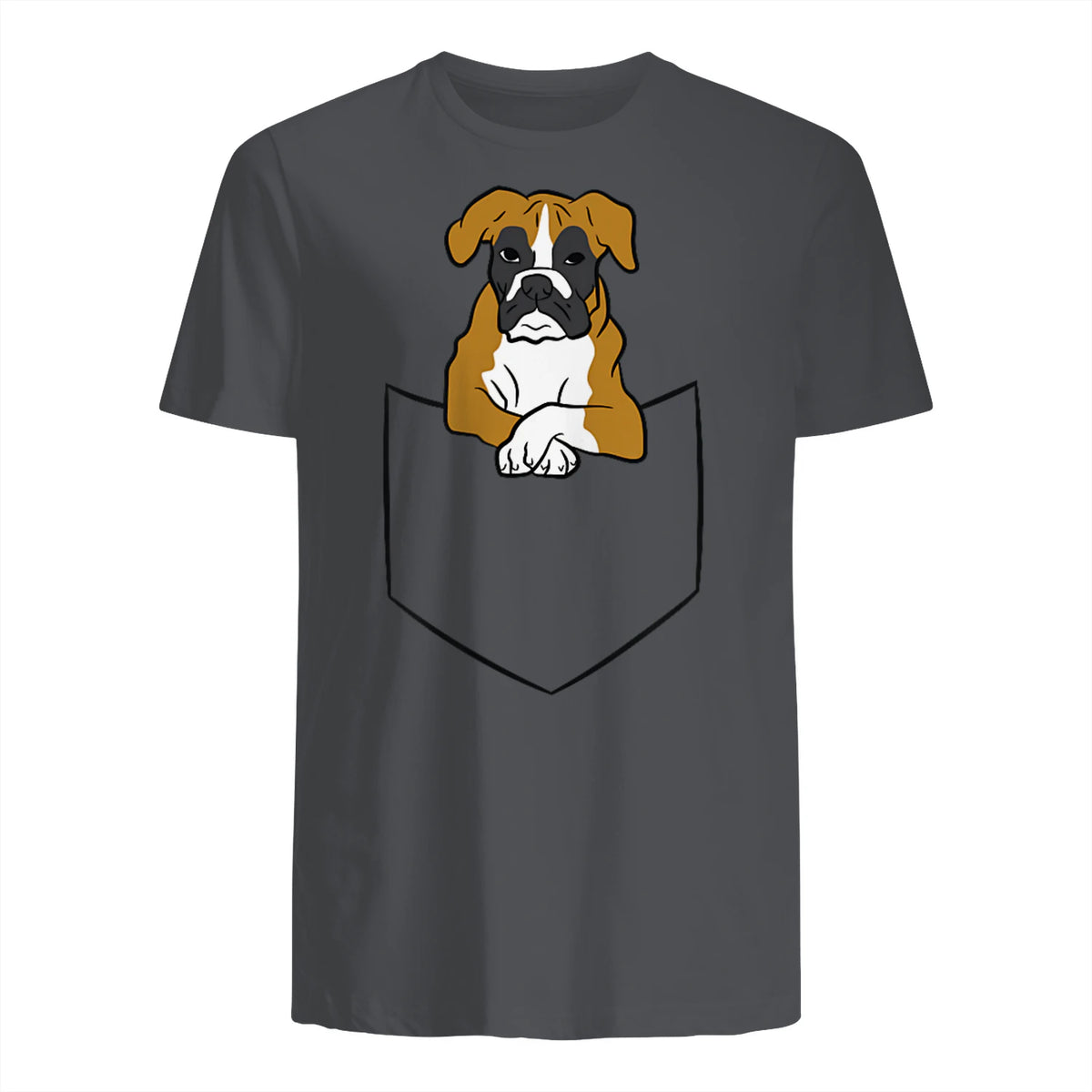 Chien Boxer dans la poche Chien Boxer in Charcoal - back view