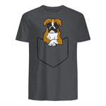Chien Boxer dans la poche Chien Boxer in Charcoal - back view