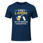 Annonce Grossesse Papa Originale Apéro Drôle Futur Papa in Navy - front view