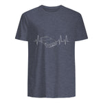 E36 Battement de C"ur pour Amoureux des Voitures in Heather Navy - back view