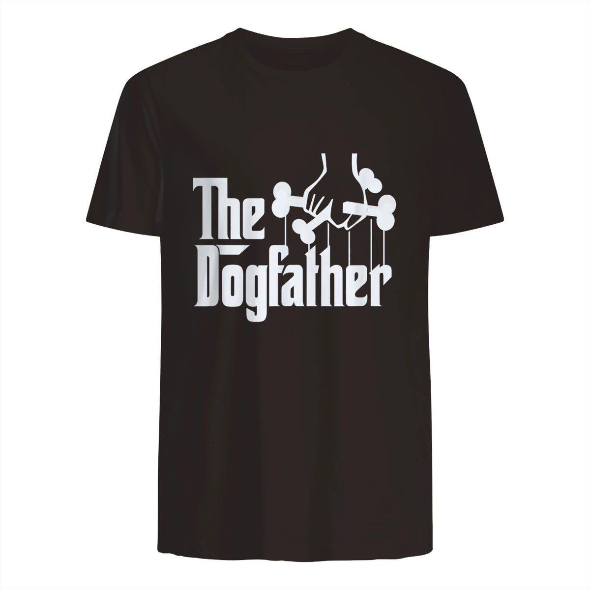 The Dogfather Dog Dad Dog Lover in Dark Chocolate - back view