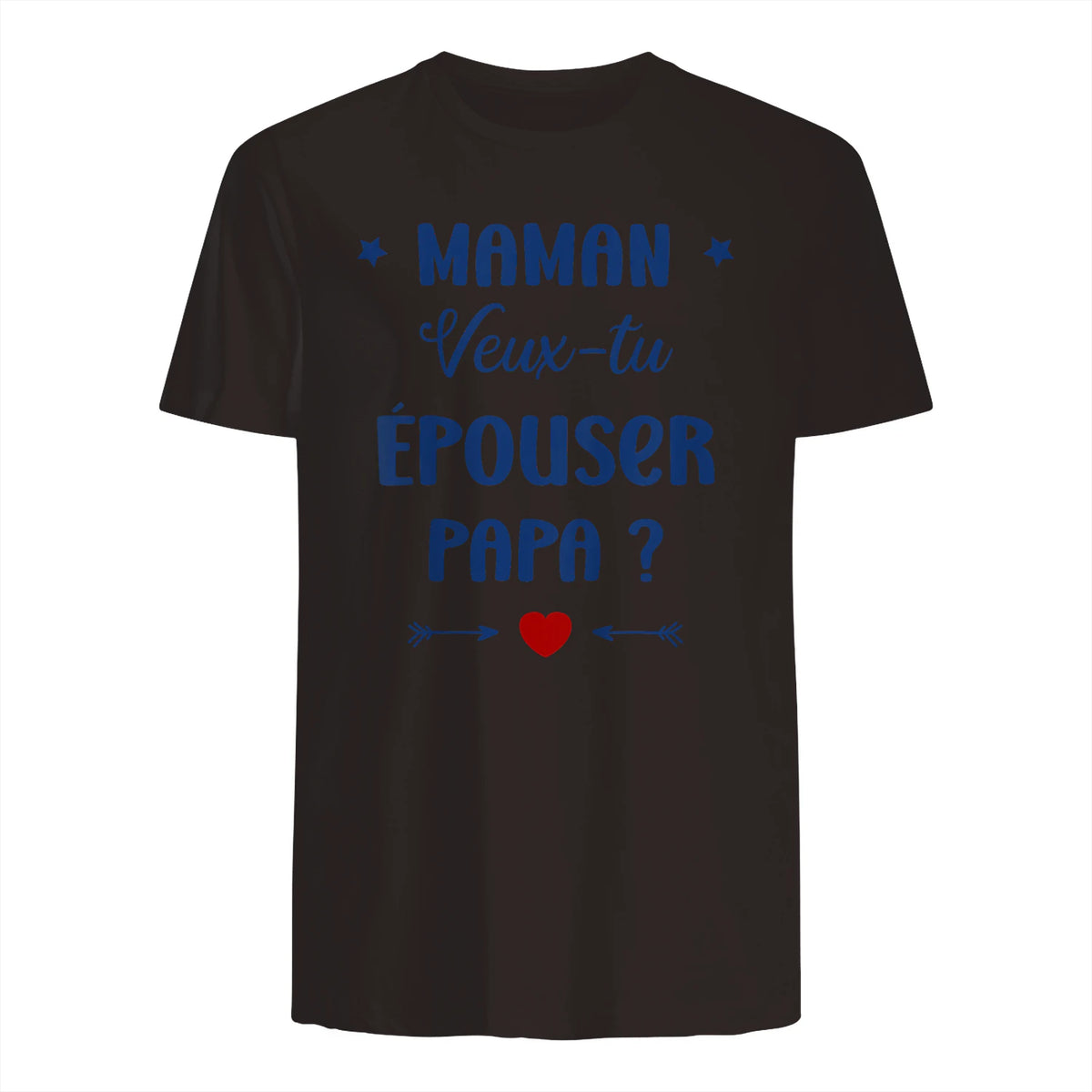 Demande en Mariage Originale Maman Veux-tu épouser Papa in Dark Chocolate - back view