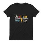 Autism Awareness World Tour Be Kind Two-Sided T-Shirt in Black - back view