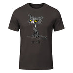 Funny Meh Cat Gift for Cat Lovers in Dark Chocolate - front view