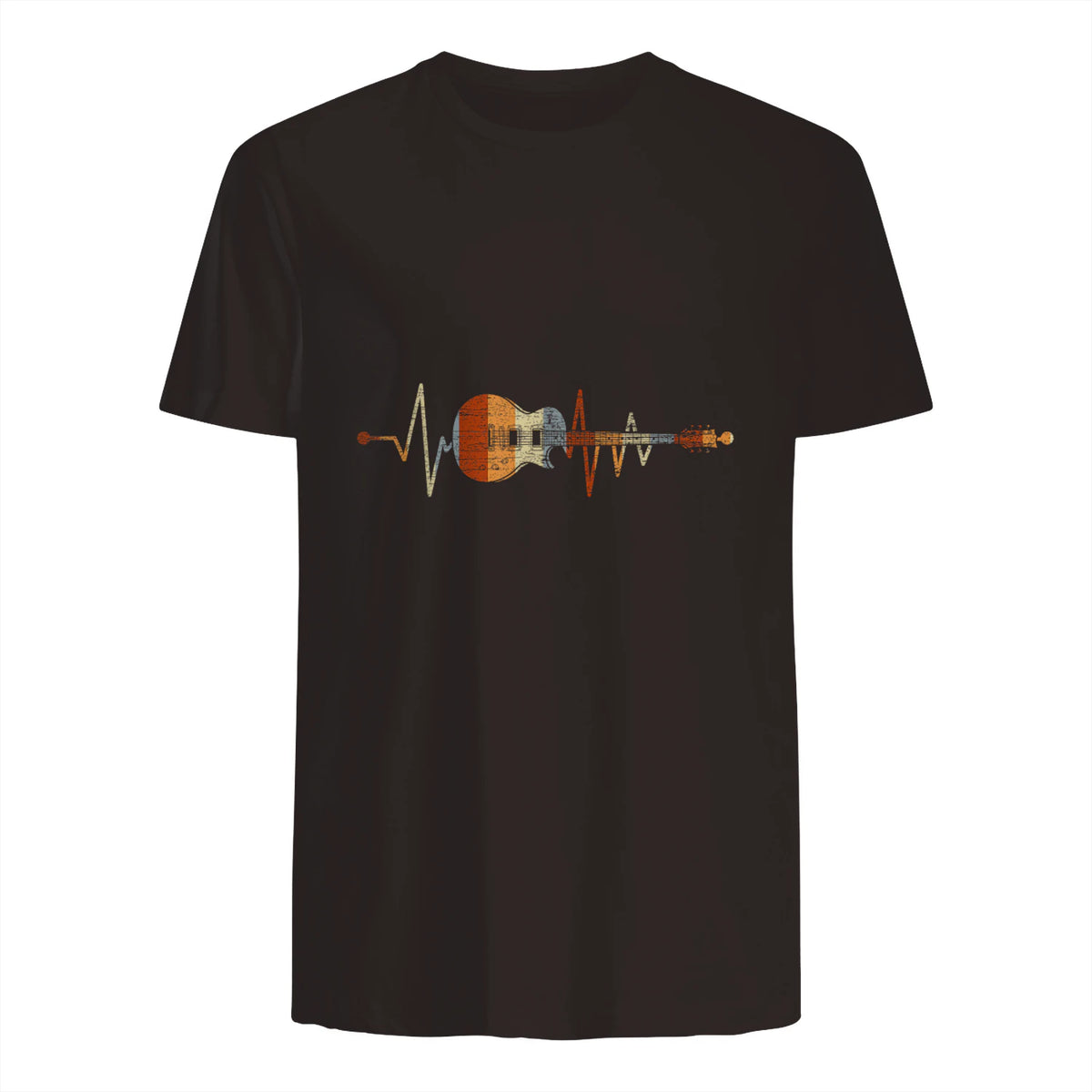 Music Guitarist Heartbeat Guitar in Dark Chocolate - back view