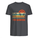 Funny Gamer Gift Headset Can't Hear You I'm Gaming in Charcoal - back view