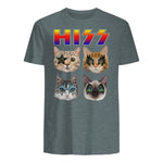 Funny Cat Hiss Rock and Roll For Cat Lover, Cat Dad, Cat mom T-Shirt in Dark Heather - back view