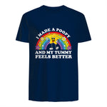 I Made A Poopy Funny Inappropriate Vacation Swap Adult T-Shirt in Navy - back view