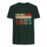 Vintage Twenty-Second Birthday T-Shirt in Forest Green - back view