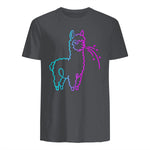 Fluff Around and Find Out Funny Fluffy Spitting Lama in Charcoal - back view