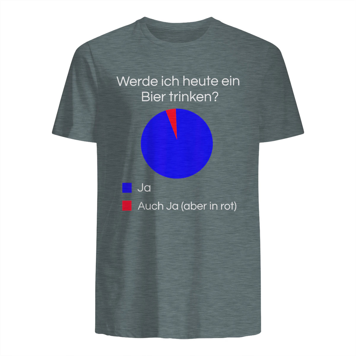 Lustiges Bier Shirt I Alkohol Trinken Party Fest Wein in Dark Heather - back view