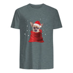 Chihuahua Motif de Noël - Mignon Mignon Xmas Neige Chiwawa in Dark Heather - back view
