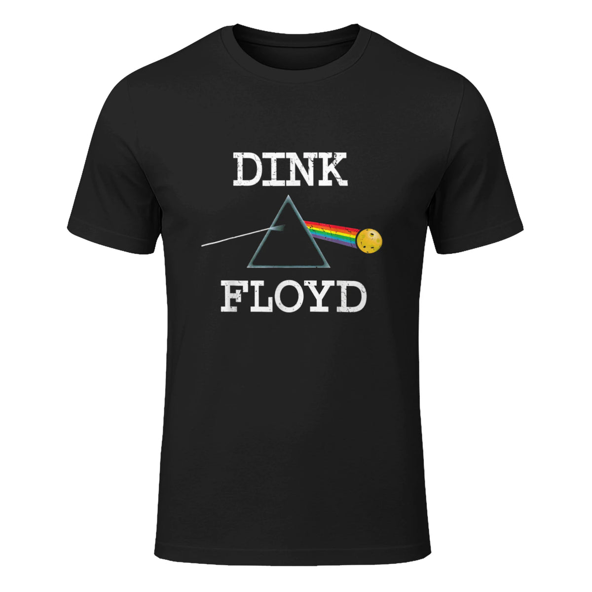 Funny Pickleball Shirt. Dink Player USA Vintage Retro T-Shirt in Black - front view