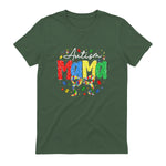 Proud Autism Mama Mom Awareness Gifts for Moms in Military Green - back view