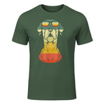 Cadeaux cool pour propriétaire de dogue allemand rétro vintage in Military Green - front view