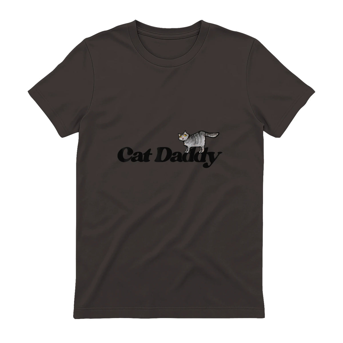 Chat Daddy drôle chat papa drôle chat papa humour fête des pères père in Dark Chocolate - back view