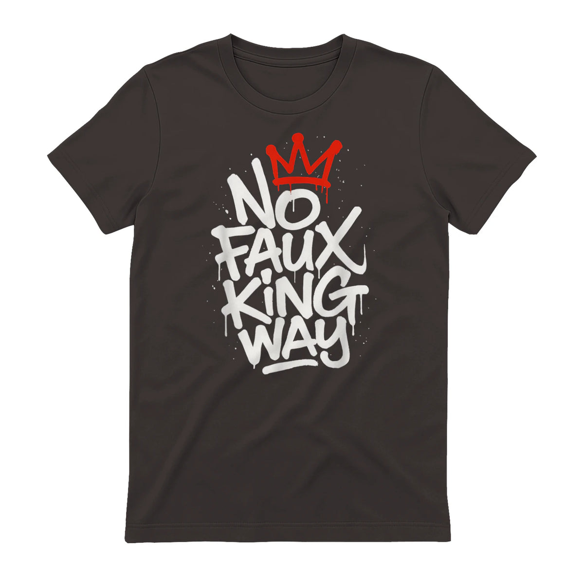 No Faux King Way T-Shirt in Dark Chocolate - back view