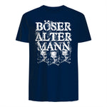 Opa & Großvater Männer Geschenke Vintage Totenkopf Schwarz, S Herren, Halbarm, in Navy - back view