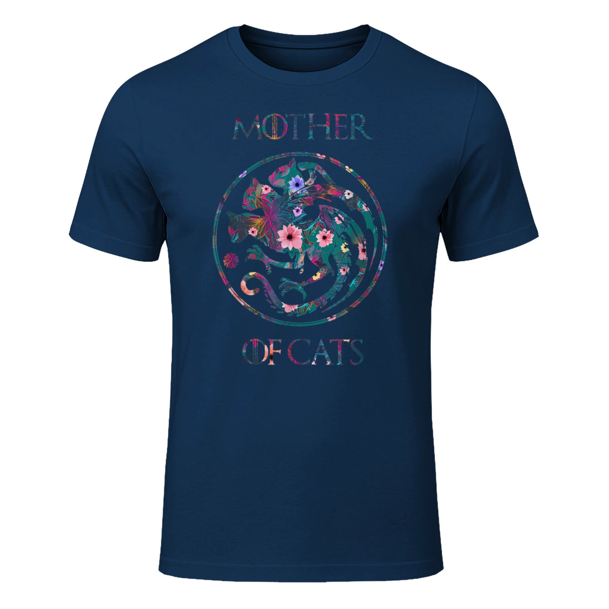 Mother of Cats Shirt T-Shirt in Navy - front view