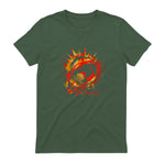 Thundercats Flare Circle Logo T-Shirt in Military Green - back view