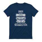 Wikinger Papa Vater Ragnar Thor Odin in Navy - back view