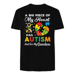A Big Piece of My Heart Has Autism and He's My Grandson in Black - back view