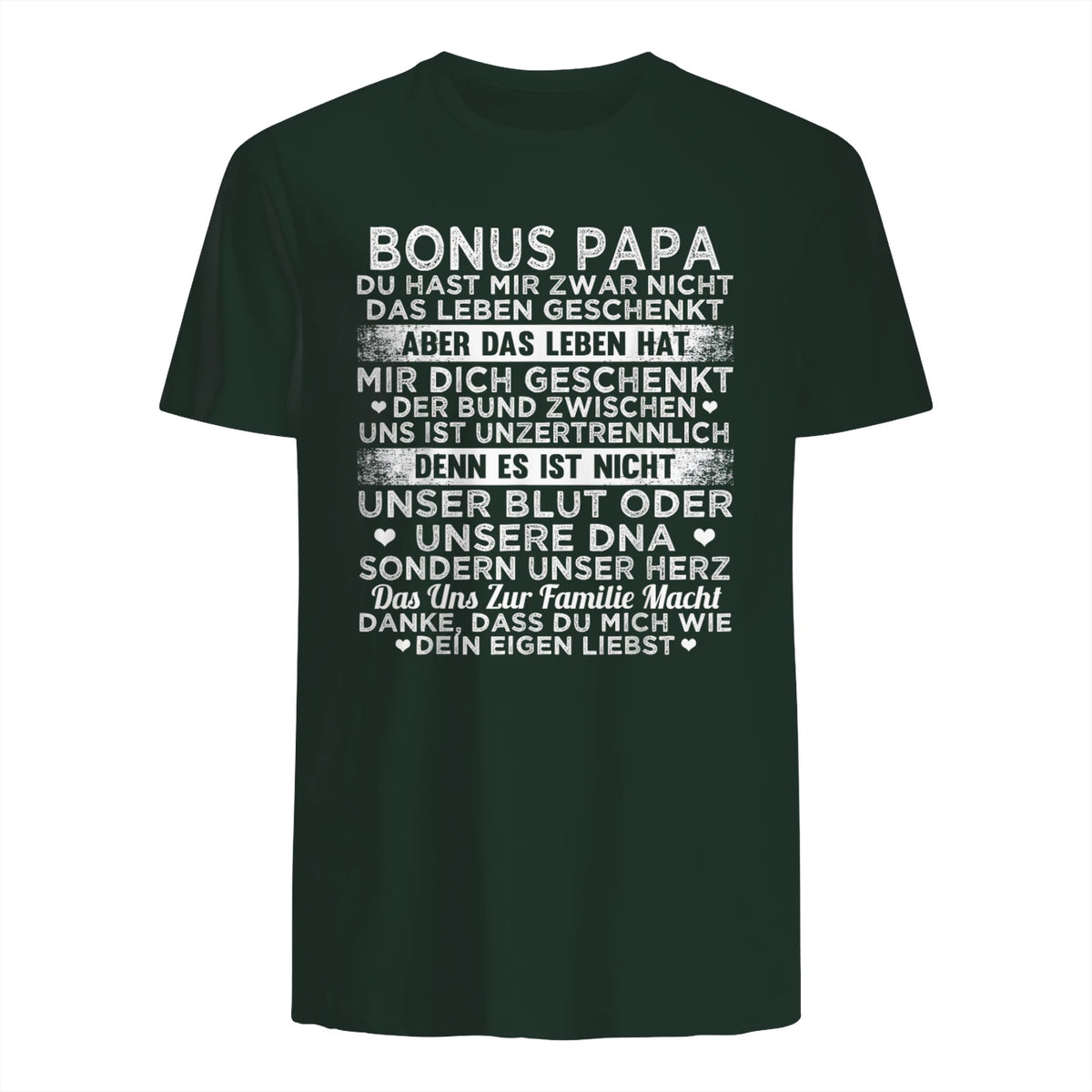Bonus Papa du hast mir zwar nicht das leben geschenkt Spruch in Forest Green - back view