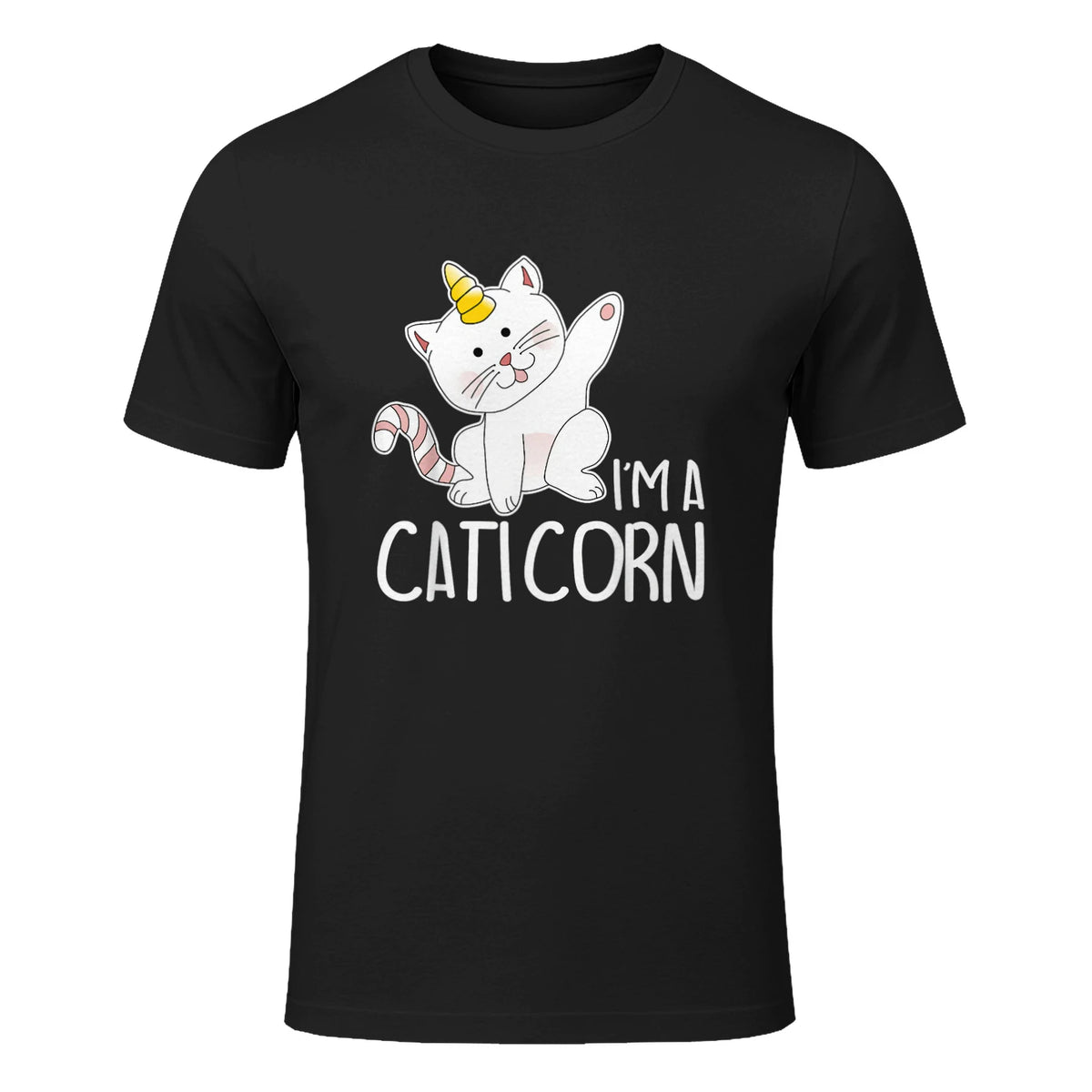 Chats Licorne I Chaton doux I Licorne I Chats in Black - front view