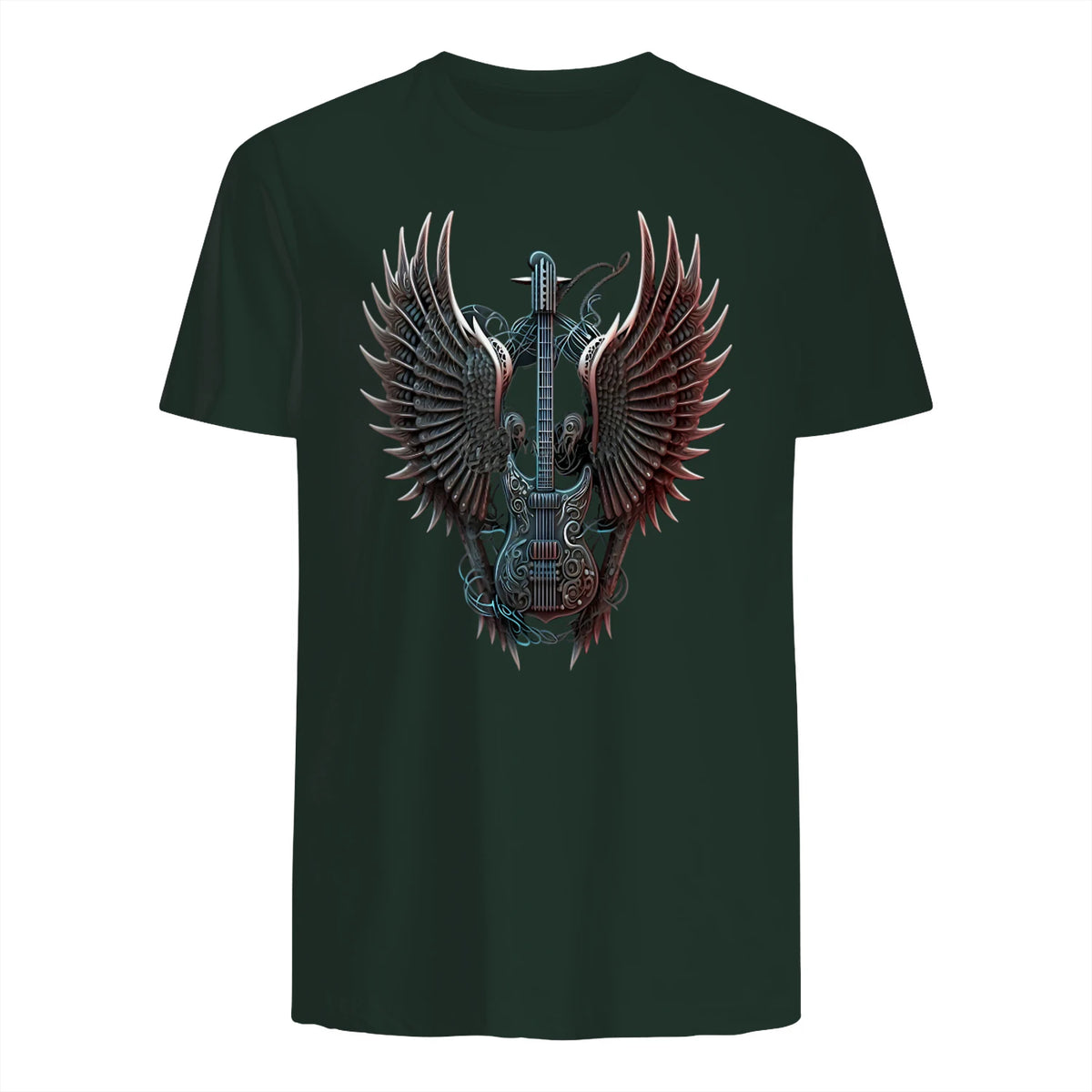Fans de Hard Rock Vintage Music Rock and Roll Lover in Forest Green - back view