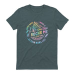 Autism Mama Life Some Days I Rock It Some Days It Rock Me in Dark Heather - back view