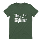 The Dogfather T-Shirt Dad Fathers Day Gift Dog Lover in Military Green - back view