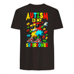 Puzzle Autism Awareness Autistic Support in Dark Chocolate - back view
