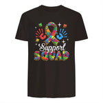 Autism Awareness Autism Support Squad Family in Dark Chocolate - back view
