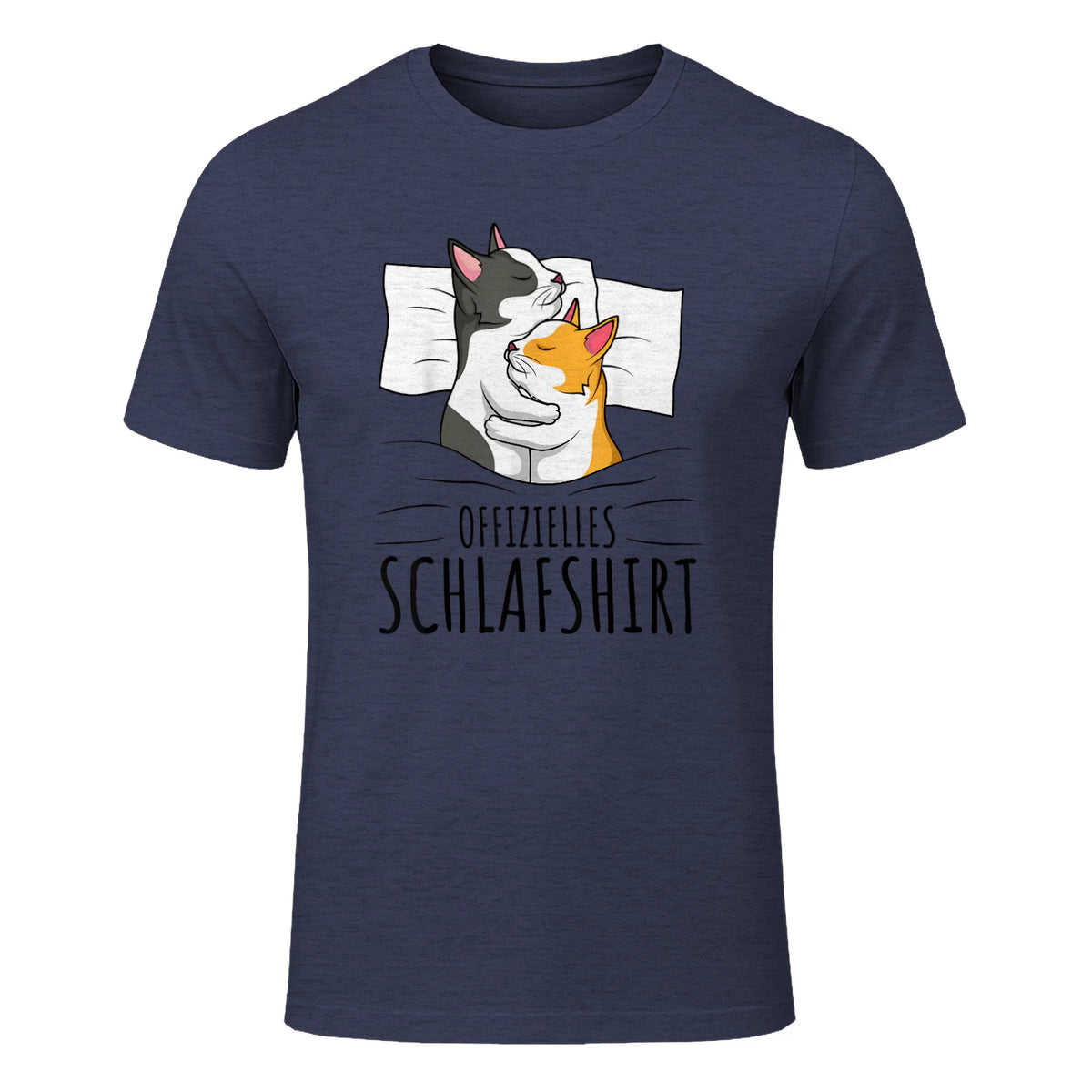 Offizielles Schlafshirt Katze Kater Katzen in Heather Navy - front view