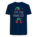 I'm The Nana Elf Shirt Matching Family Outfits Christmas in Navy - back view
