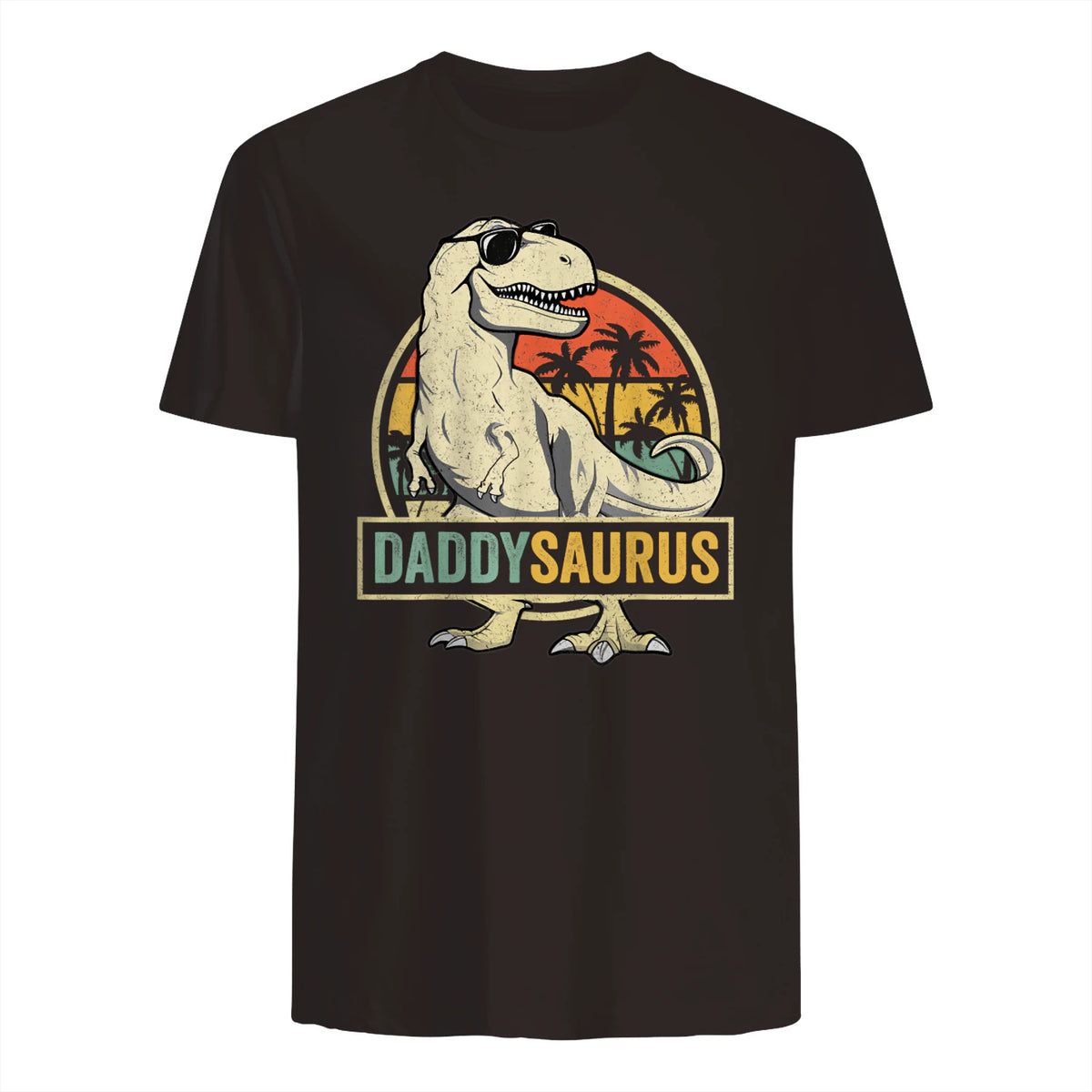 Daddysaurus T Rex Dinosaur Daddy Saurus Family Matching in Dark Chocolate - back view