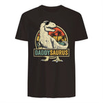 Daddysaurus T Rex Dinosaur Daddy Saurus Family Matching in Dark Chocolate - back view