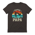Fête des Pères Meilleur Père Humour Retro Super Papa Parfait in Dark Chocolate - back view