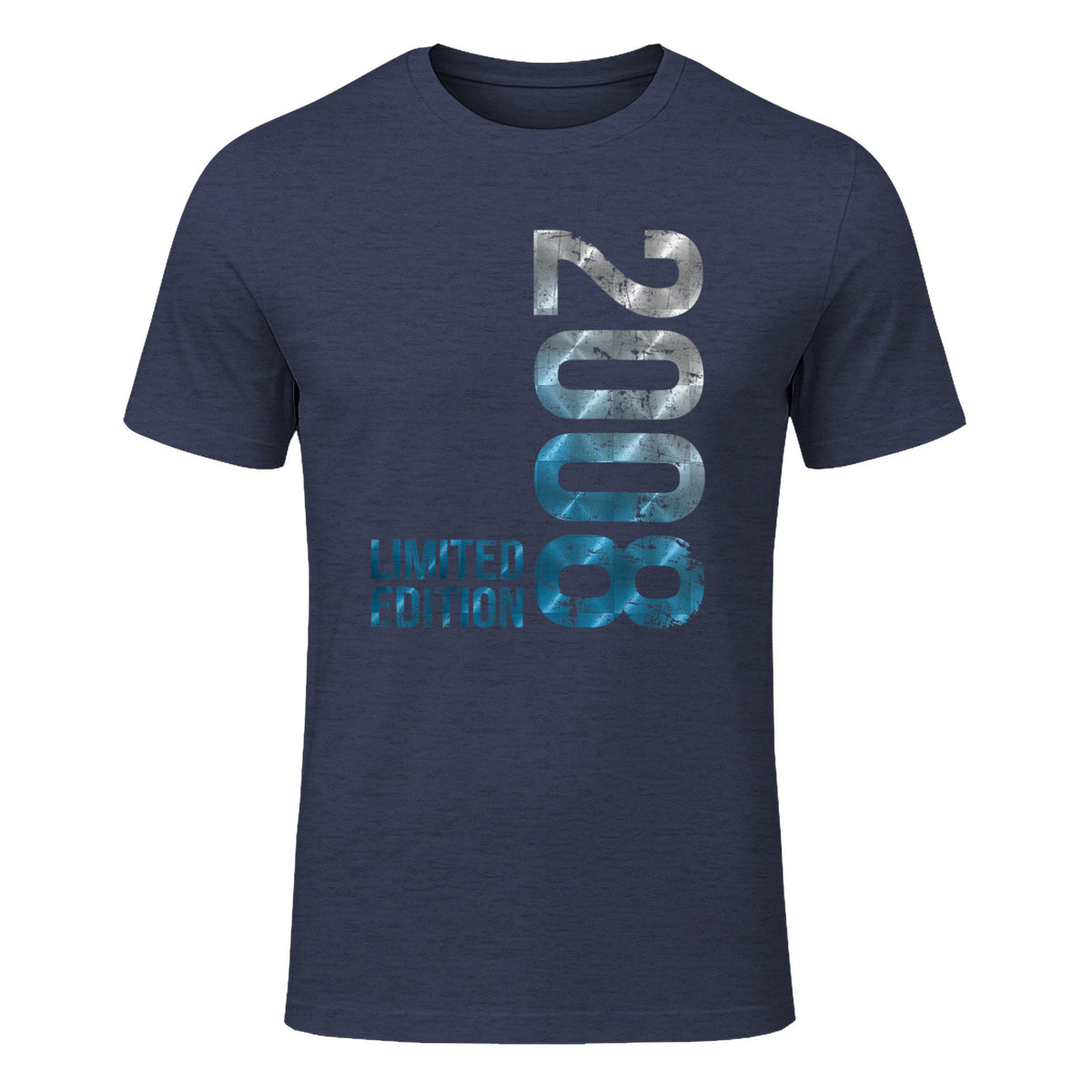 Vintage Eighteenth Birthday Gift T-Shirt in Heather Navy - front view