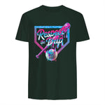 Baseball Drip for Boys Ice Cream Drip Youth Boys Baseball T-Shirt in Forest Green - back view