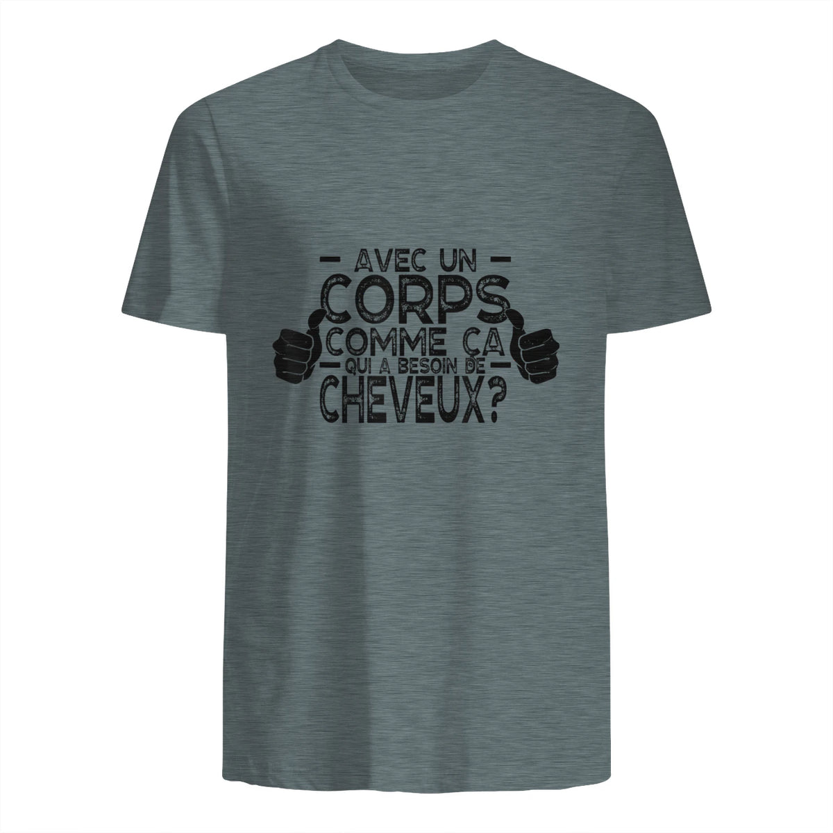 avec Un Corps comme ça, Qui a Besoin de Cheveux in Dark Heather - back view
