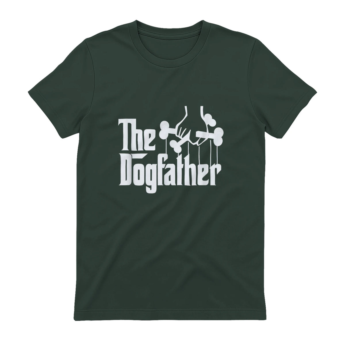 The Dogfather Dog Dad Dog Lover in Forest Green - back view