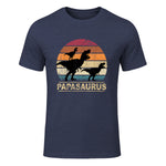 Papasaurus Dinosaurier Papa Tyrannosaurus Dino Doppelpack in Heather Navy - front view