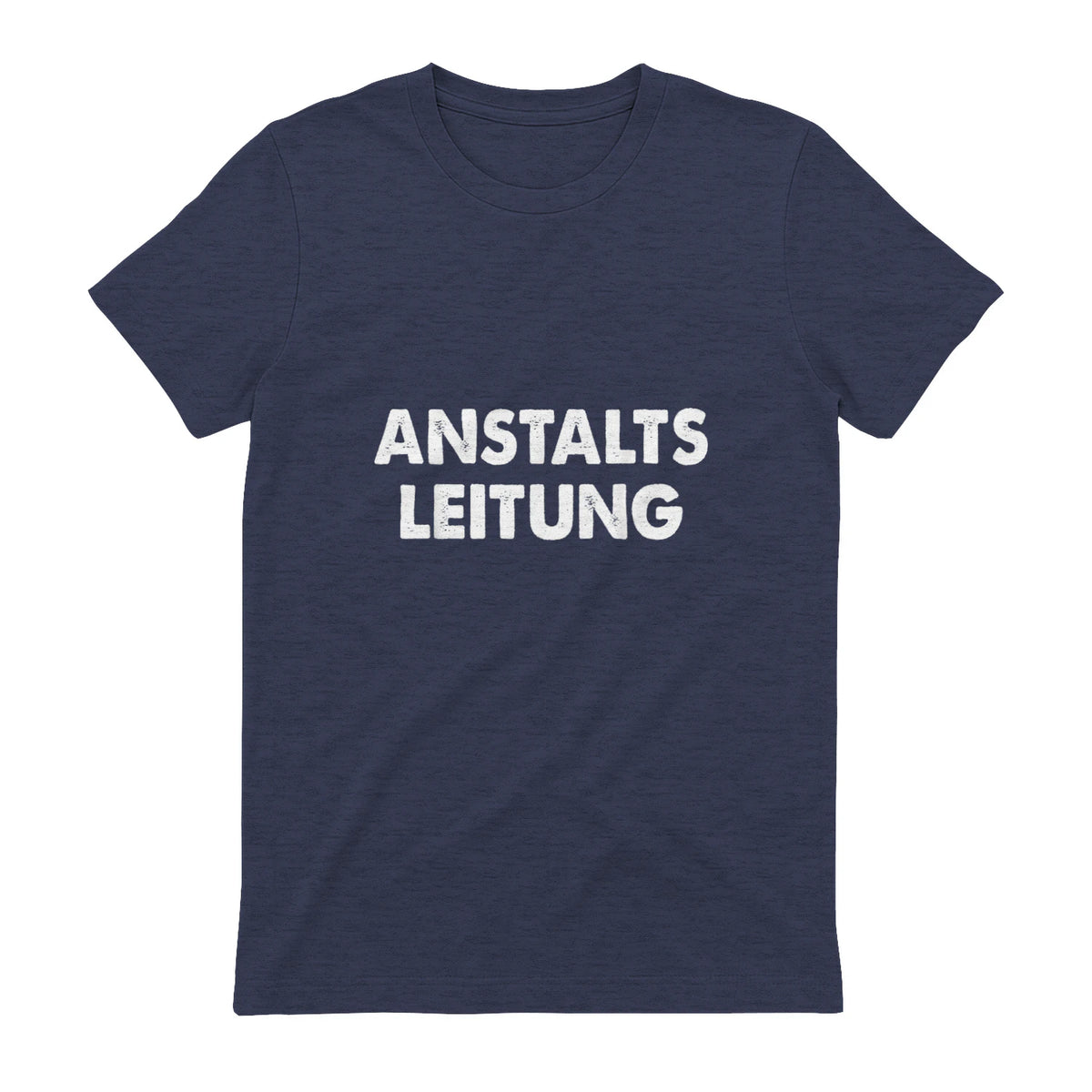 Spaßige Outfits Anstaltsleitung Lustige Sprüche Humor Spaß für Erwachsene Unisex Schwarz in Heather Navy - back view