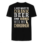 Drôle fête des pères amoureux des chiens Chihuahua Papa Shirt in Black - back view