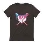Baseball Drip Youth T-Shirt in Dark Chocolate - back view