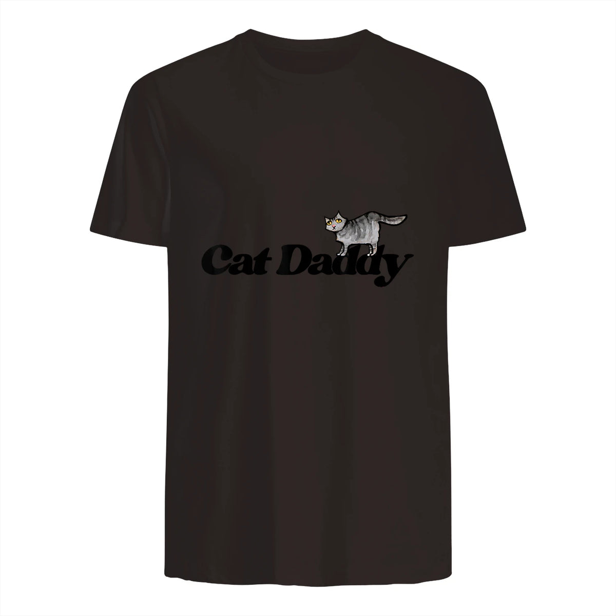 Chat Daddy drôle chat papa drôle chat papa humour fête des pères père in Dark Chocolate - back view